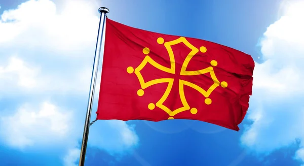 Bandera Midi Pyrenees Representación —  Fotos de Stock