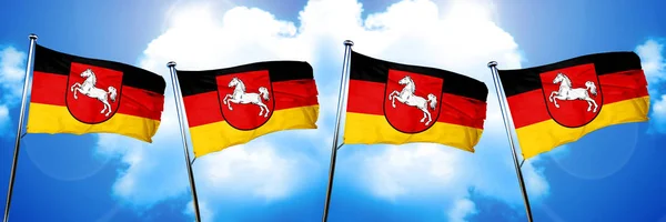Niedersachsen Niedersachsenflagge Rendering — Stockfoto
