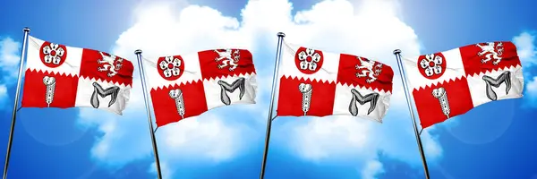 Флаг Лестершира Рендеринг — стоковое фото