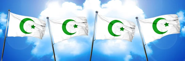 Islam Symbolfahne Darstellung — Stockfoto