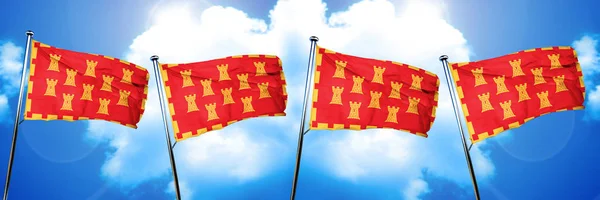 Greater Manchester Flag Rendering — Stock Photo, Image