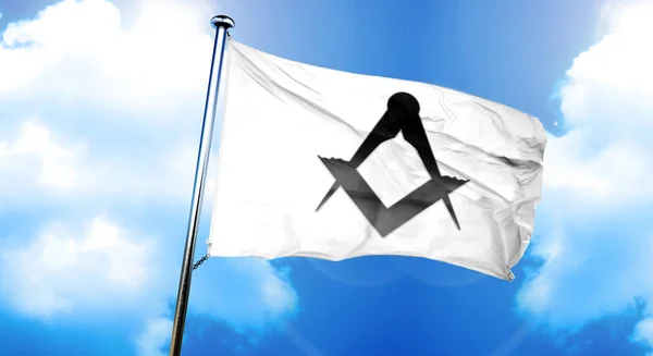 Прапор Масонського Знака Рендеринг — стокове фото