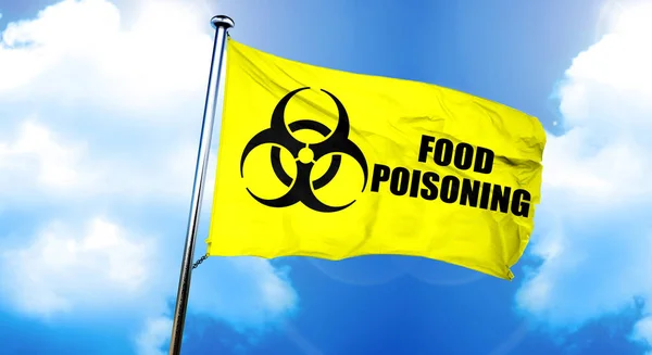 Food Poisoning Flag Rendering — Stock Photo, Image