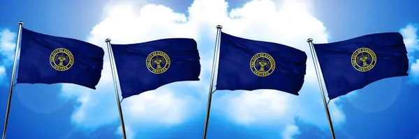 Evansville Flagga Återgivning — Stockfoto