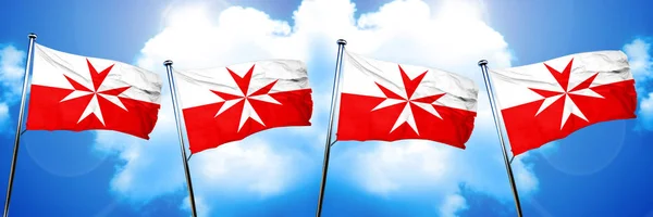 Флаг Рыцарей Мальты Рендеринг — стоковое фото
