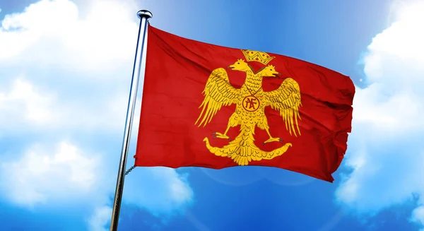 Byzatine Eagle Flag Rendering — 스톡 사진
