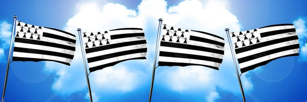 Brittany Bandiera Bretagne Rendering — Foto Stock