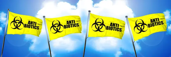 Antibiotika vlajka, vykreslování 3d objektů — Stock fotografie