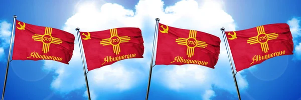 Albuquerque-Fahne, 3D-Darstellung — Stockfoto