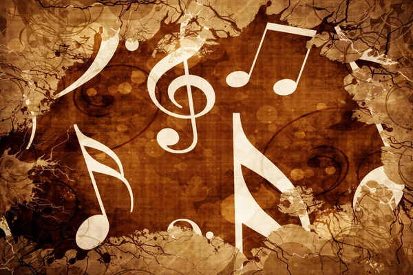 Гранж старовинні музичні ноти — стокове фото