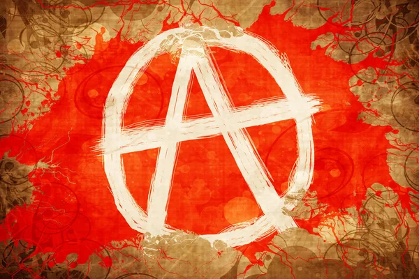 Grunge vintage signe anarchiste — Photo