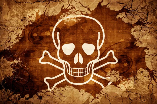 Grunge Vintage Piratenflagge — Stockfoto