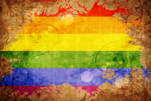 Grunge vintage Gay pride vlag — Stockfoto