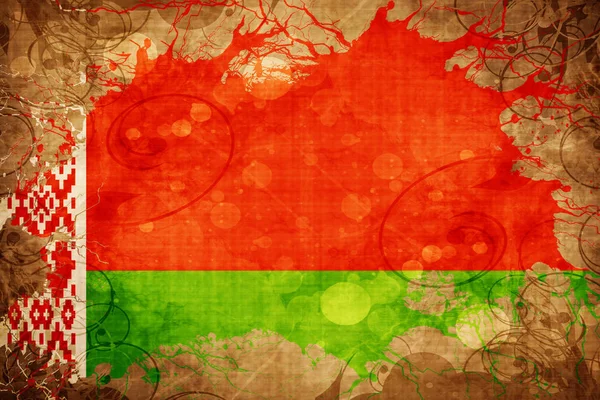 Grunge vintage Beyaz Rusya bayrağı — Stok fotoğraf