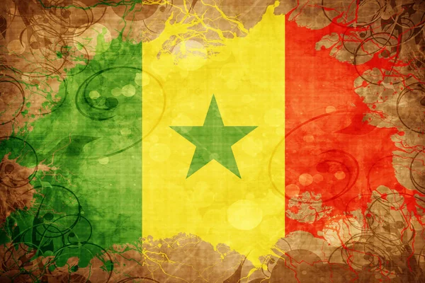 Bandeira Grunge vintage Senegal — Fotografia de Stock