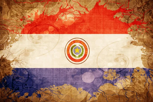 Великолепный винтажный парагвайский флаг — стоковое фото