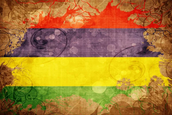 Grunge vintage Mauritius bayrak — Stok fotoğraf