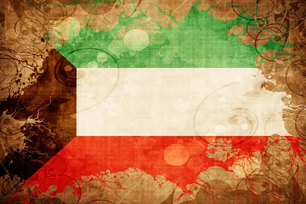Grunge vintage Kuveyt bayrağı — Stok fotoğraf