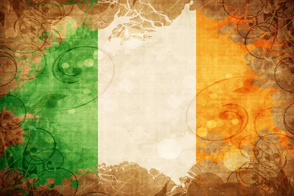 Гранж vintage прапор Ірландії — стокове фото