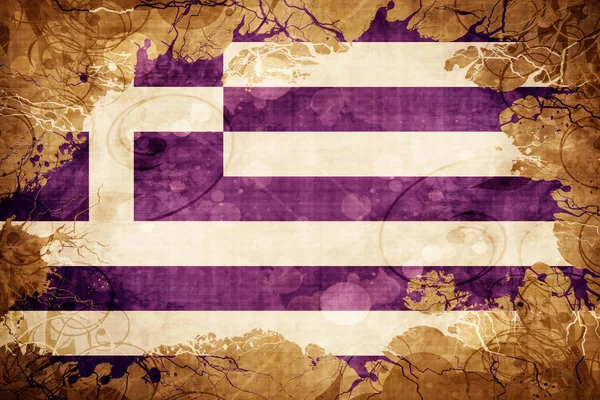 Grunge vintage vlajka Řecko — Stock fotografie