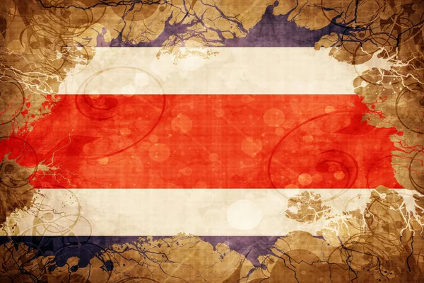 Grunge vintage vlag van Costa Rica — Stockfoto