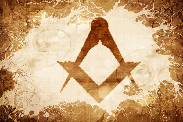 Grunge vintage freemason sign