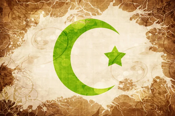 Grunge vintage islám symbol — Stock fotografie