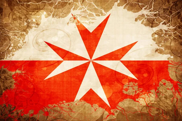 Vintage Malta knights symbol flag — Stock Photo, Image