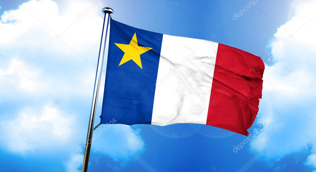 Acadia flag, 3D rendering