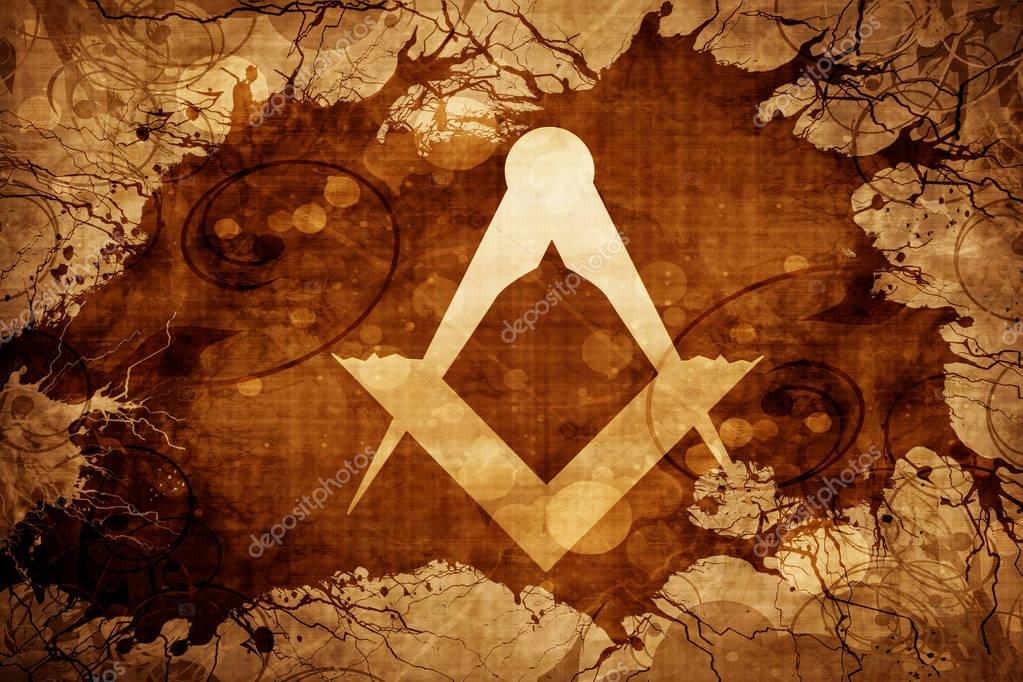 Grunge vintage freemason symbol