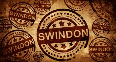 Swindon, kağıt arka plan üzerinde vintage damgası