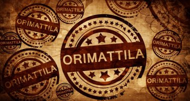 Orimattila, kağıt arka plan üzerinde vintage damgası