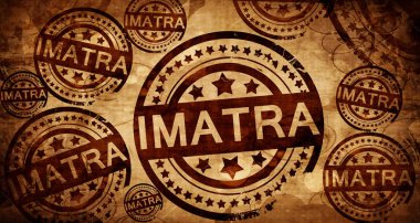 Imatra, kağıt arka plan üzerinde vintage damgası