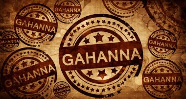 Gahanna, kağıt arka plan üzerinde vintage damgası