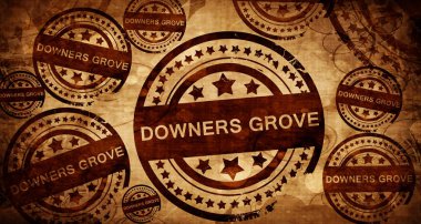 Downers grove, kağıt arka plan üzerinde vintage damgası