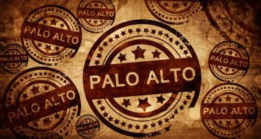 Palo alto, kağıt arka plan üzerinde vintage damgası