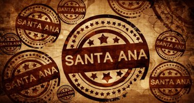 Santa ana, kağıt arka plan üzerinde vintage damgası
