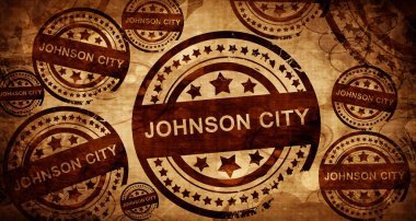 Johnson city, kağıt arka plan üzerinde vintage damgası