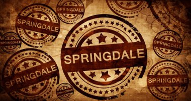springdale, kağıt arka plan üzerinde vintage damgası