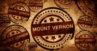 Mount vernon, kağıt arka plan üzerinde vintage damgası
