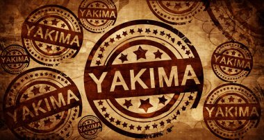 Yakima, kağıt arka plan üzerinde vintage damgası