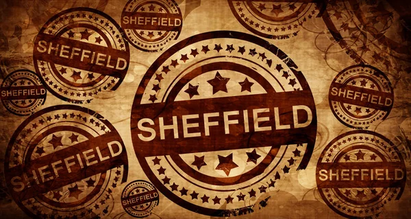 Sheffield, vintage stamp on paper background — Stock Photo, Image