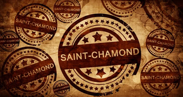 Saint-chamond, vintage stempel op achtergrond papier — Stockfoto