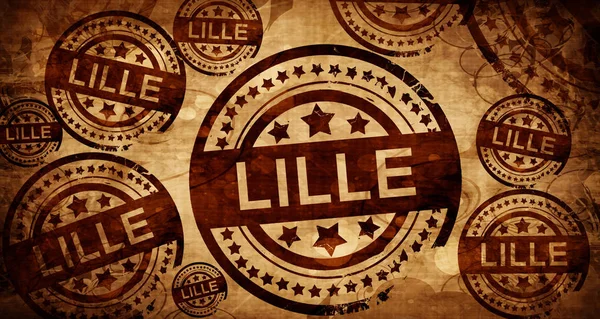 Lille, vintage stempel op achtergrond papier — Stockfoto