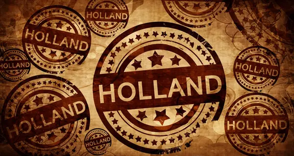 Holland, carimbo vintage sobre fundo de papel — Fotografia de Stock