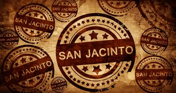 San jacinto, carimbo vintage sobre fundo de papel — Fotografia de Stock