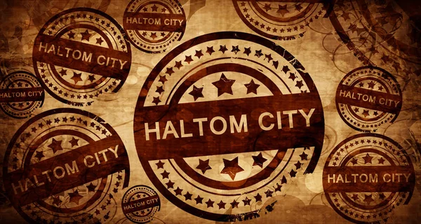 Haltom city, kağıt arka plan üzerinde vintage damgası