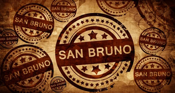 San bruno, vintage stempel op achtergrond papier — Stockfoto