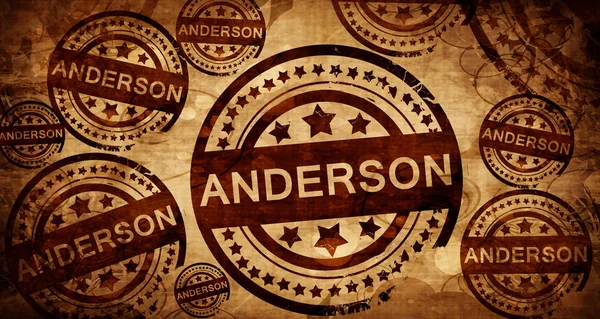 Anderson, vintage stämpel på papper bakgrund — Stockfoto