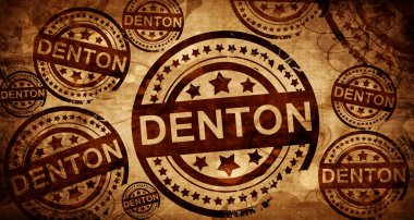 Denton, kağıt arka plan üzerinde vintage damgası